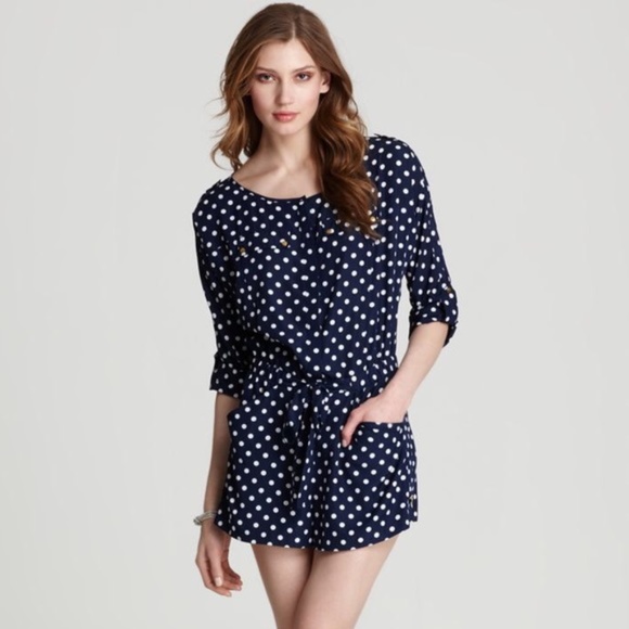 Vince camuto polka dot jumpsuit Clearance